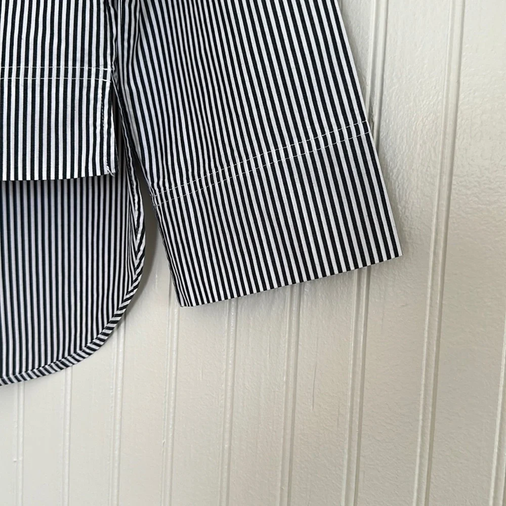J. Crew Funnelneck Stripe Shirt